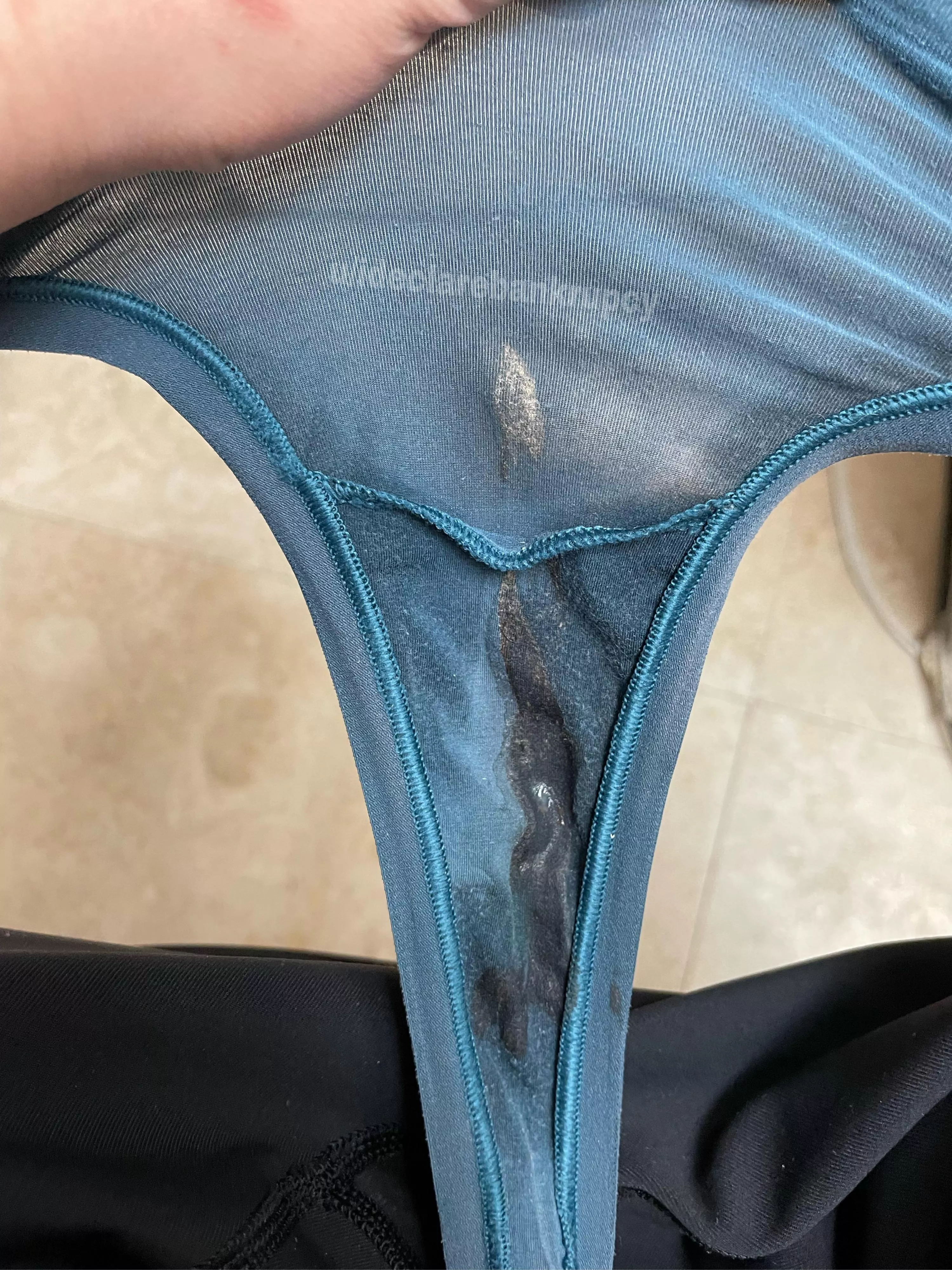 gym sweat and still wet. Stuff my panties in your mouth now😘