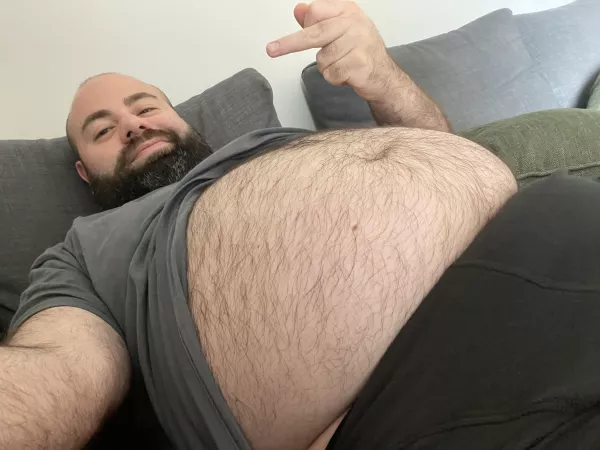 Had pizza for lunch. Does it show? Had pizza for lunch. Does it show?