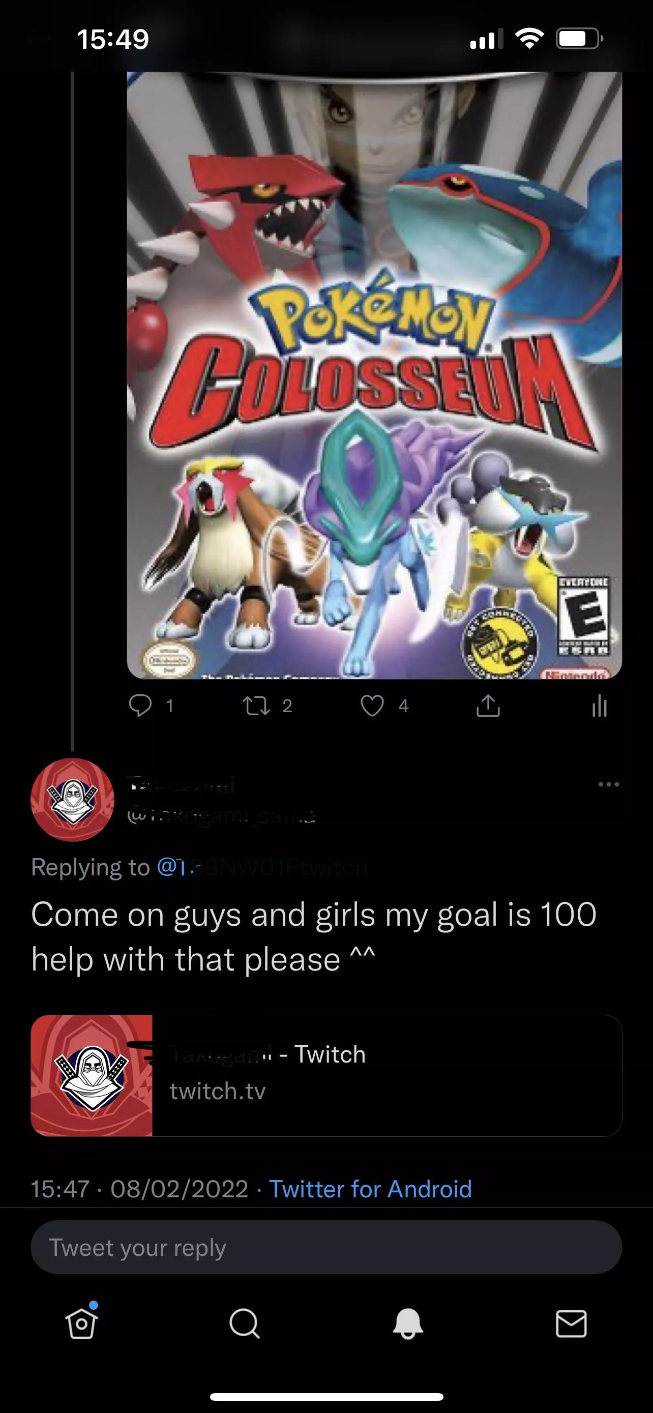 Had this as a comment on my going live tweet. I have never spoken to this person, they do not follow me and have never been in my stream. Is it just me, or is this not right?