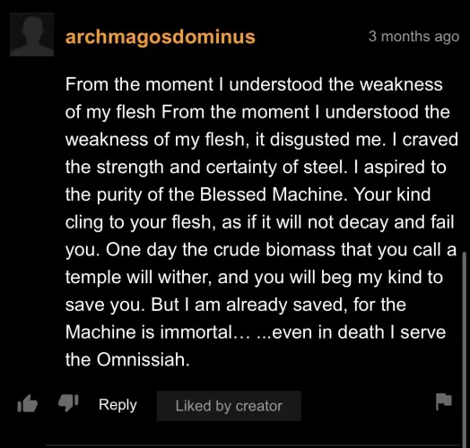 Hail the Omnissiah!
