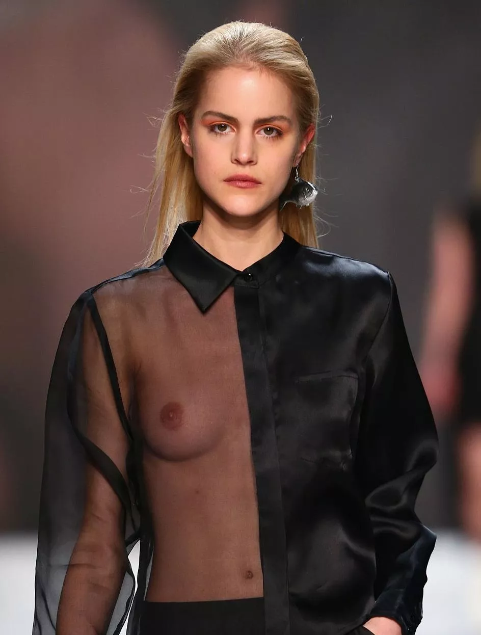 Half see-thru shirt Half see-thru shirt