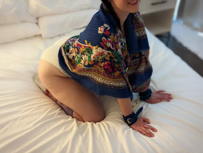 handcuffed & smiling about it π₯°ft. long socks + braids + booty