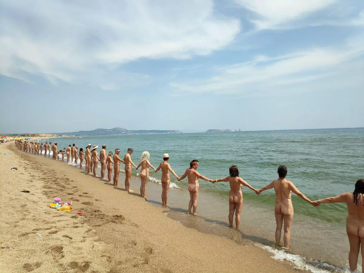 Hands Across Catalonia's 24 Nudist Beaches, July 7, 2019 Hands Across Catalonia's 24 Nudist Beaches, July 7, 2019