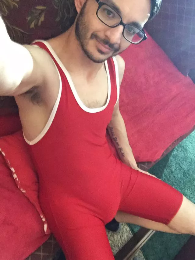 Hanging around at home in my singlet Hanging around at home in my singlet