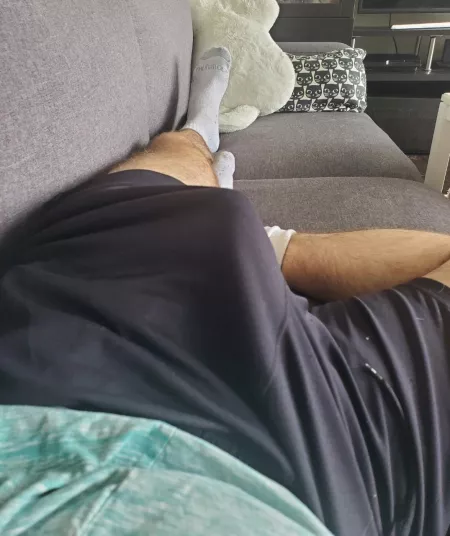 Hanging out on the couch Hanging out on the couch