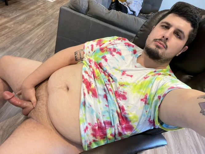 Hanging out with my cock and belly out 😎 Hanging out with my cock and belly out 😎
