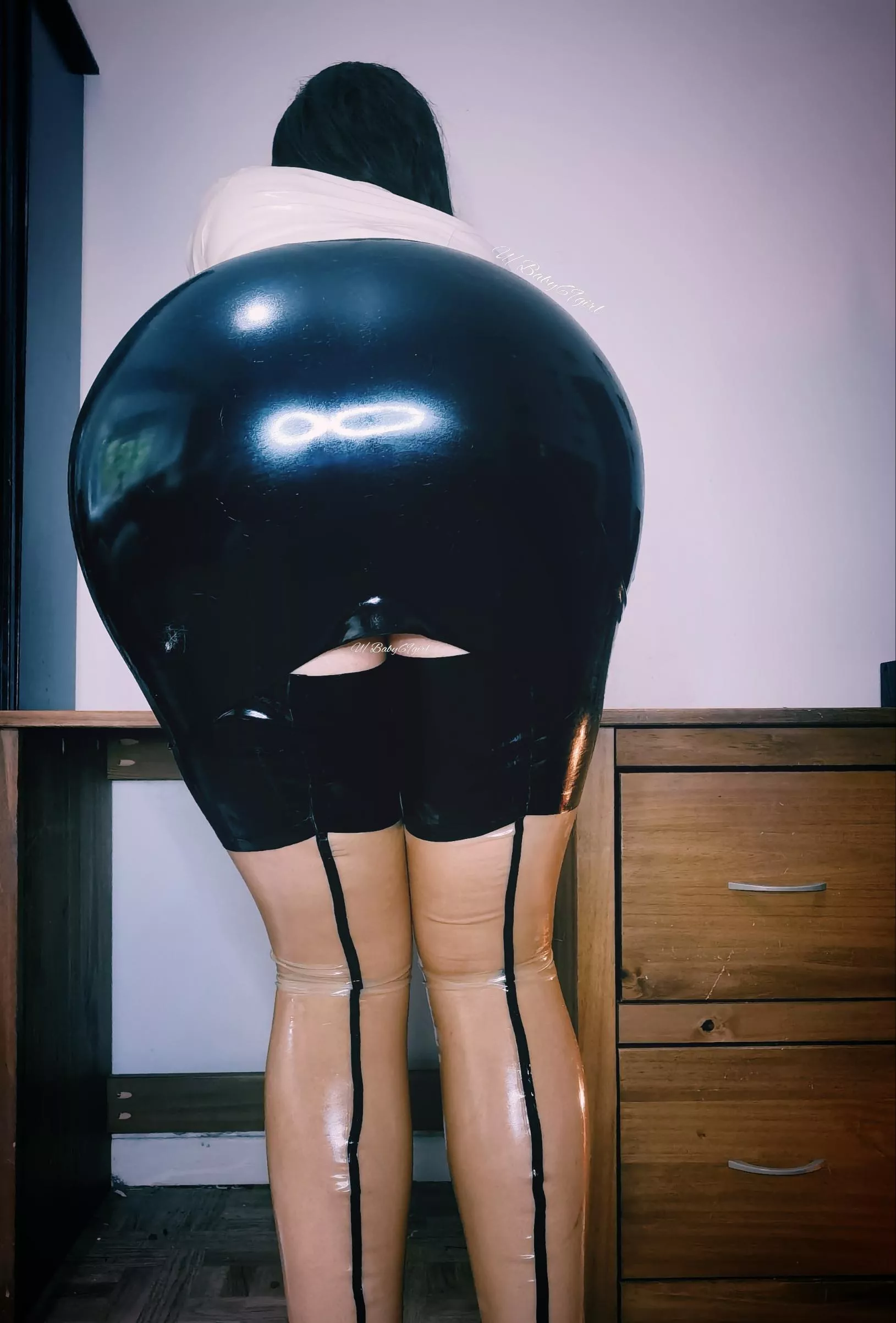 Happy Hump day now kiss my shiny rubber ass (f) (oc)