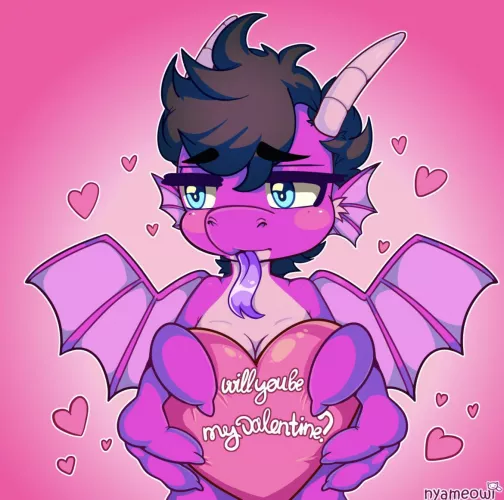 Happy Valentine’s Day :3 everyone art by (nyameowi) on ychcommishes