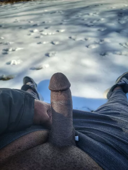 Hard in the snow!