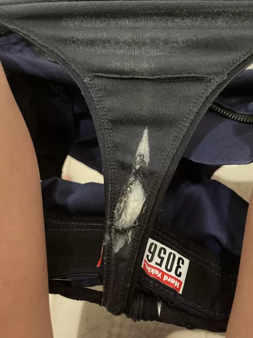 Hard work cream panties😈