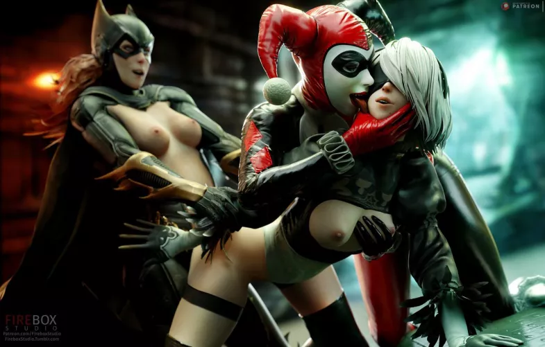 Harley and batgirl fuck 2b (Firebox studio)