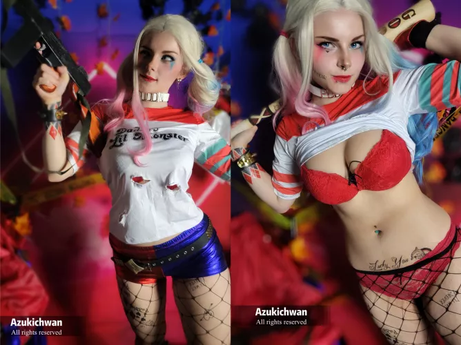 Harley Quinn Lewd Cosplay By Azukichwan Harley Quinn Lewd Cosplay By Azukichwan