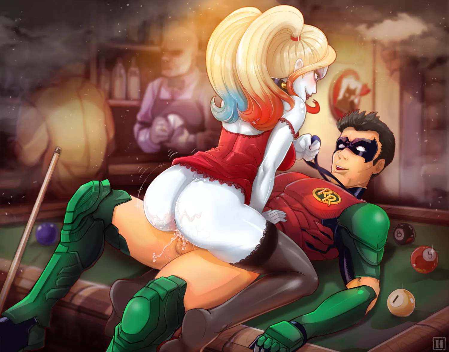 Harley riding Robin Harley riding Robin