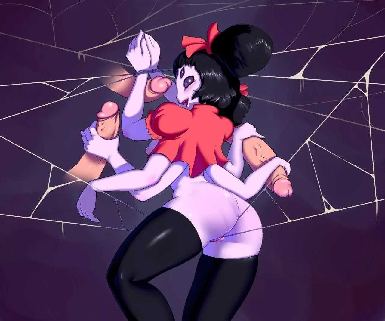 Having fun in her web Having fun in her web