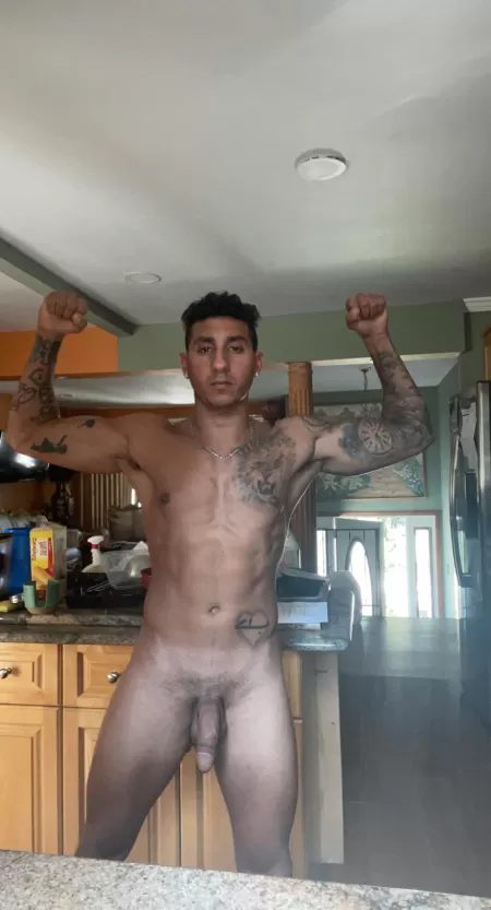 He ainโt even hard yet ๐ cum join me guys on OF-RONALDO94