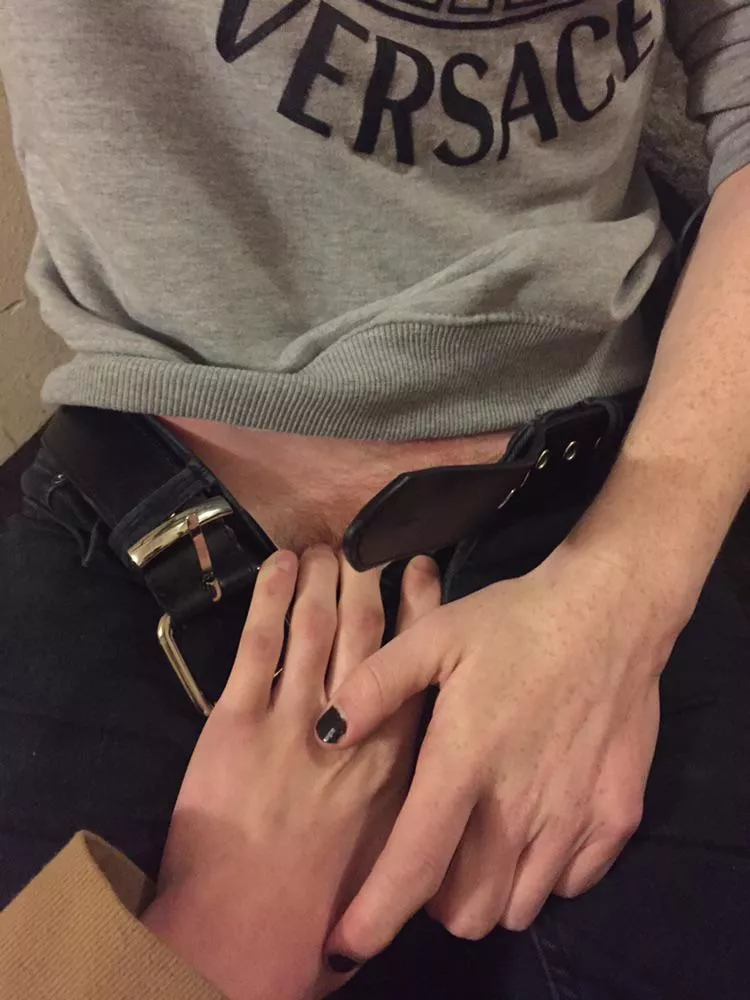 He canβt keep his hand off π He canβt keep his hand off π