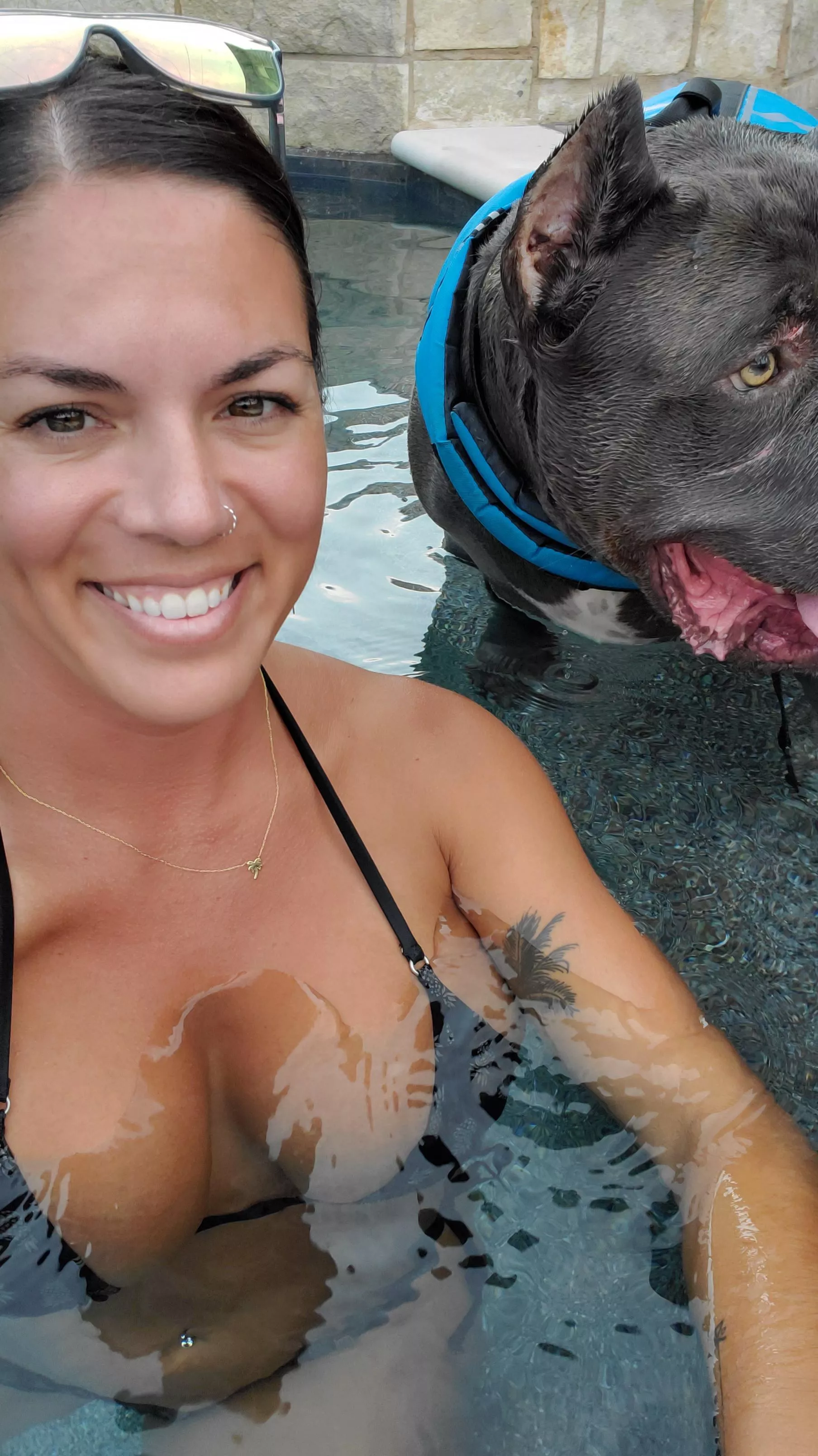 He only cares about his ball and he is waiting patiently for me to throw it. He only cares about his ball and he is waiting patiently for me to throw it.