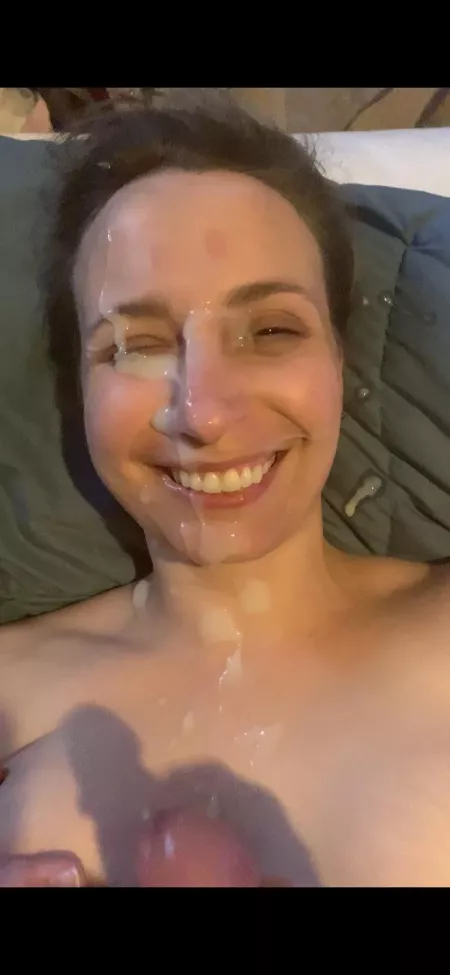 He plastered me with his cum. I could barely open my eye, but couldnβt help but smile since I love being covered by him. He plastered me with his cum. I could barely open my eye, but couldnβt help but smile since I love being covered by him.