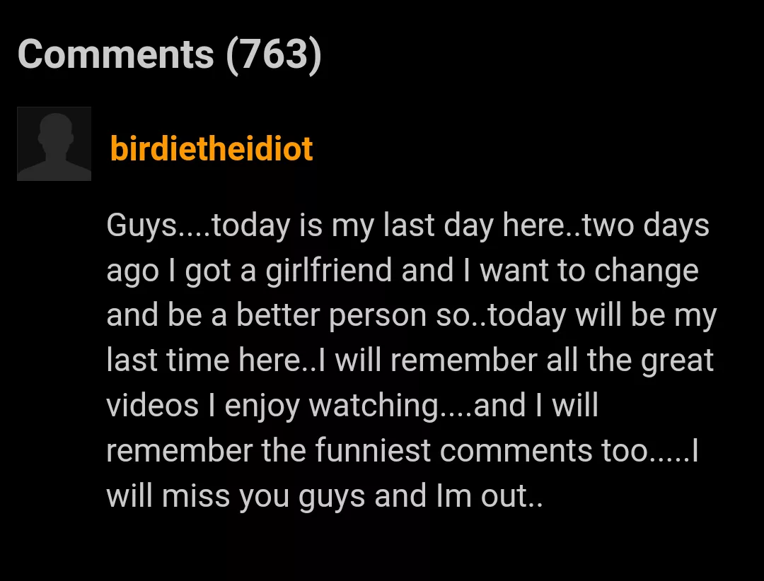 He will be missed He will be missed