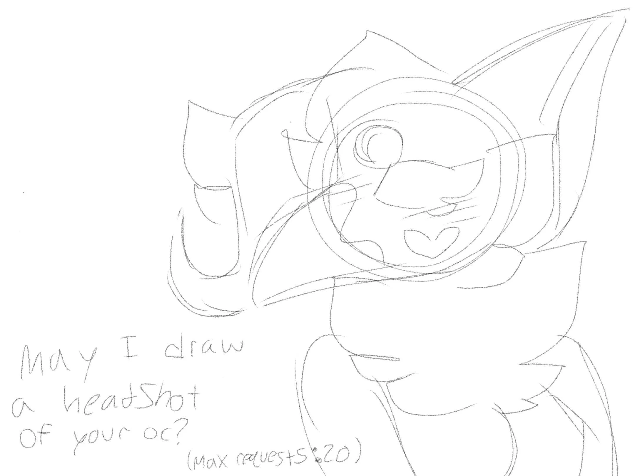 Hello! Can I draw a headshot of your oc? I will stop taking requests at 20 (if I get there lol)