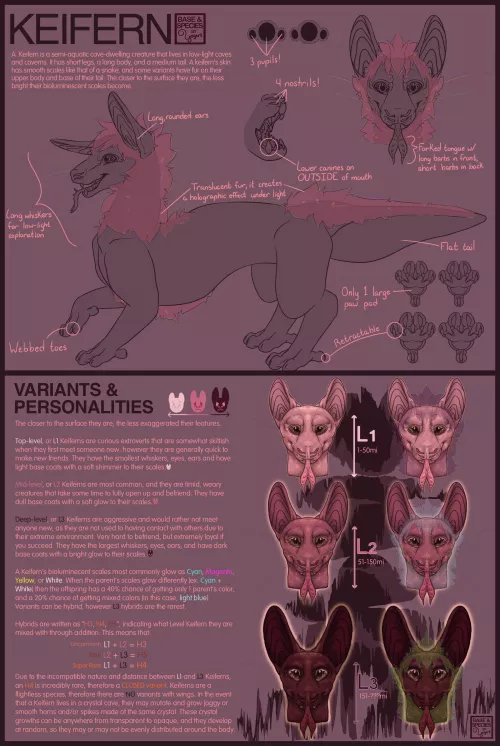 Hello everyone! ＼(≧▽≦)／ I'm happy to announce the official release of my original species, the Keifern!! I will be providing Free to Use bases for the most common variants, L1 and L2, and will have a $5 Pay to Use uncommon L3 bases, just pm me