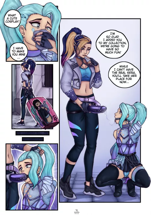 Helpless cosplayer