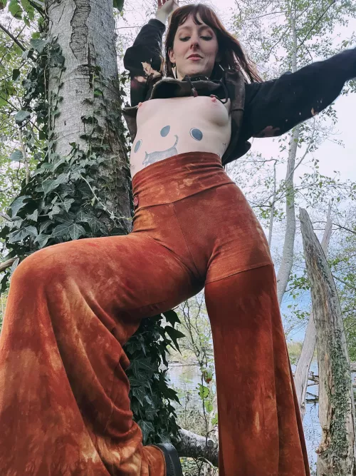 Hemp hippie pants and woodland titties 🥰❤️🔥