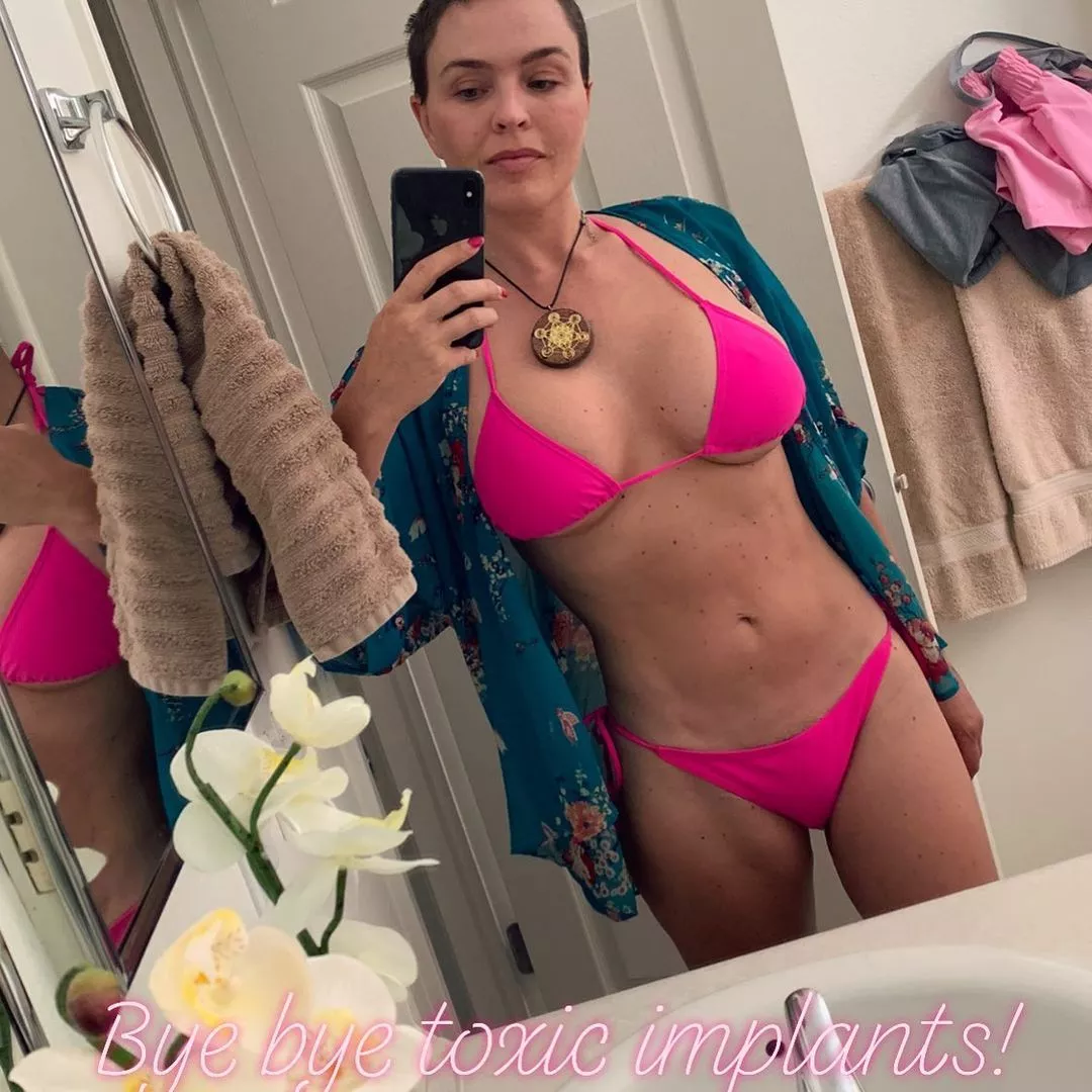 Her latest post on Instagram , her breast going soon to be legend . May be she quit porn