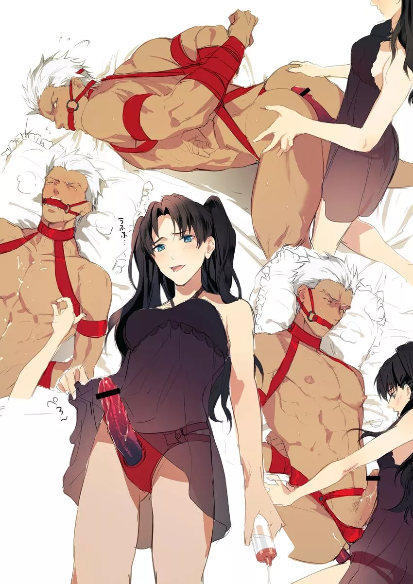 Her pet is lubed up, tied up and ready to get fucked