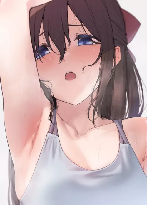 Her training must have been hard. I mean look at those sweat