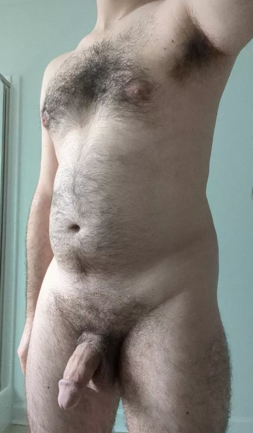 Here's a picture of my nude body that I took this morning
