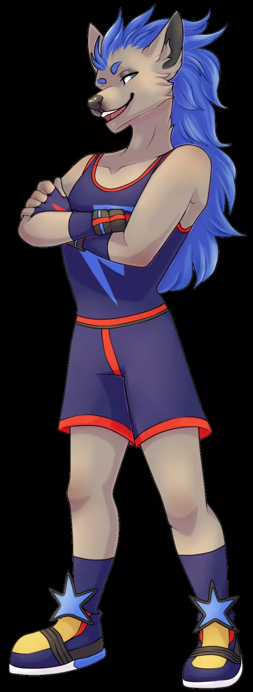 Here's my character, Alexander Quillback. He's a Long-eared hedgehog and is 22 years old. He has supernatural speed and electrokinesis.