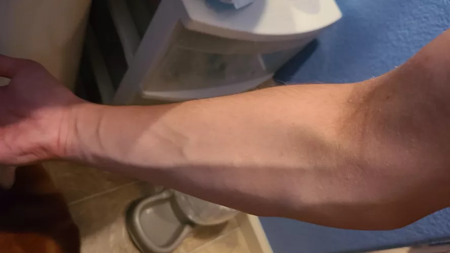 Here's my forearm Here's my forearm