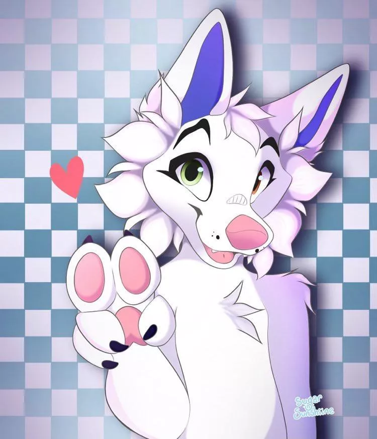 Here’s my fursona rooski! Art is done by @Sugar.n.sunshine on Instagram!