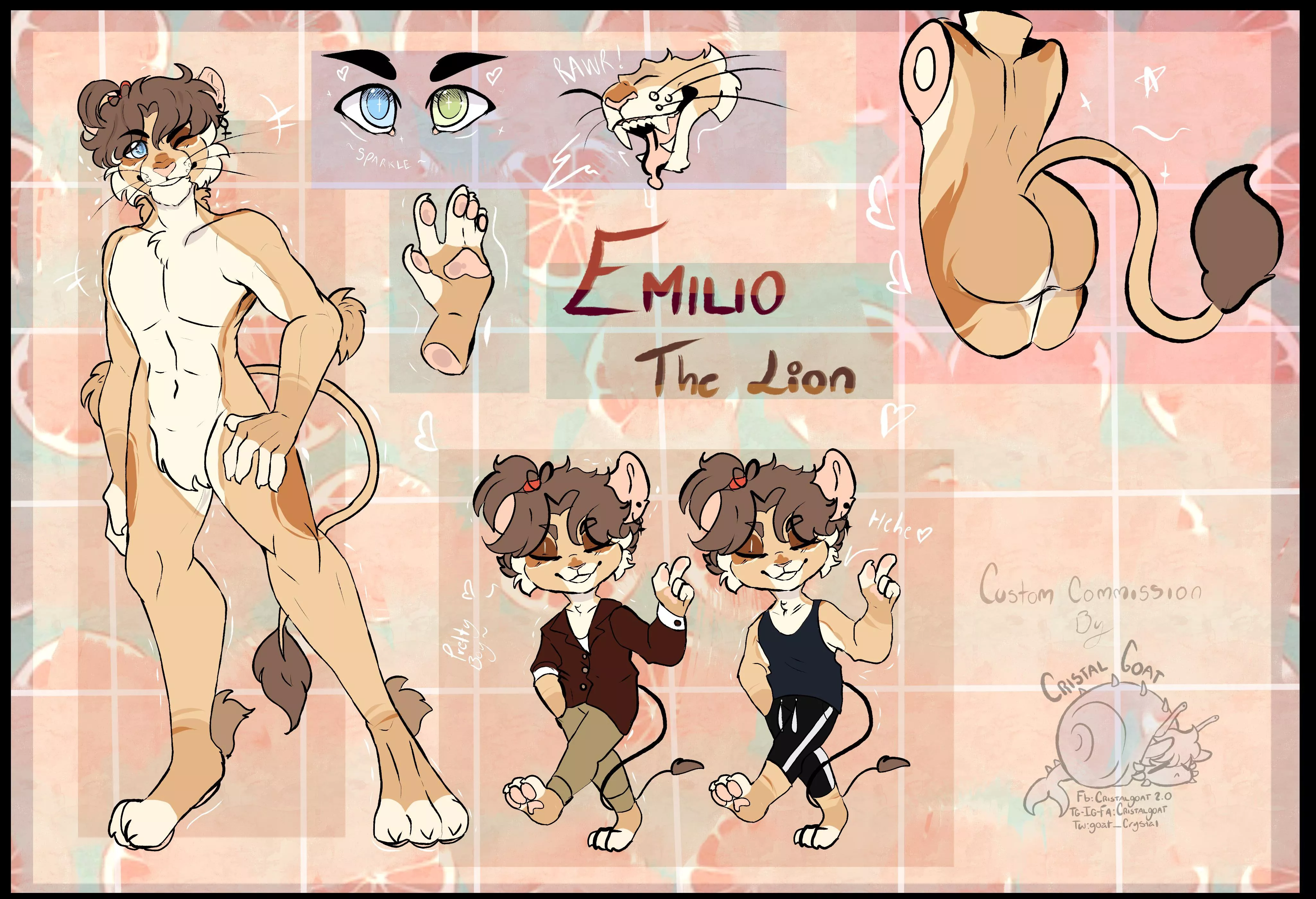 Here’s my new character Emilio by Cristalgoat! If you want to read his description, I’ll leave the link in the comments! He’s a really nice guy!