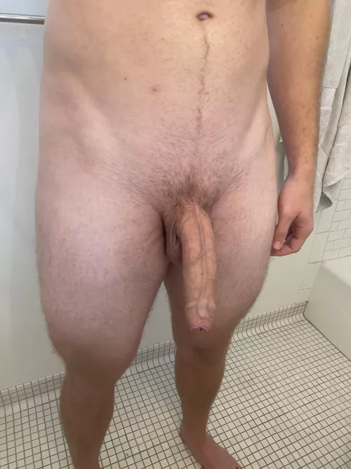 Hereโs my uncut cock