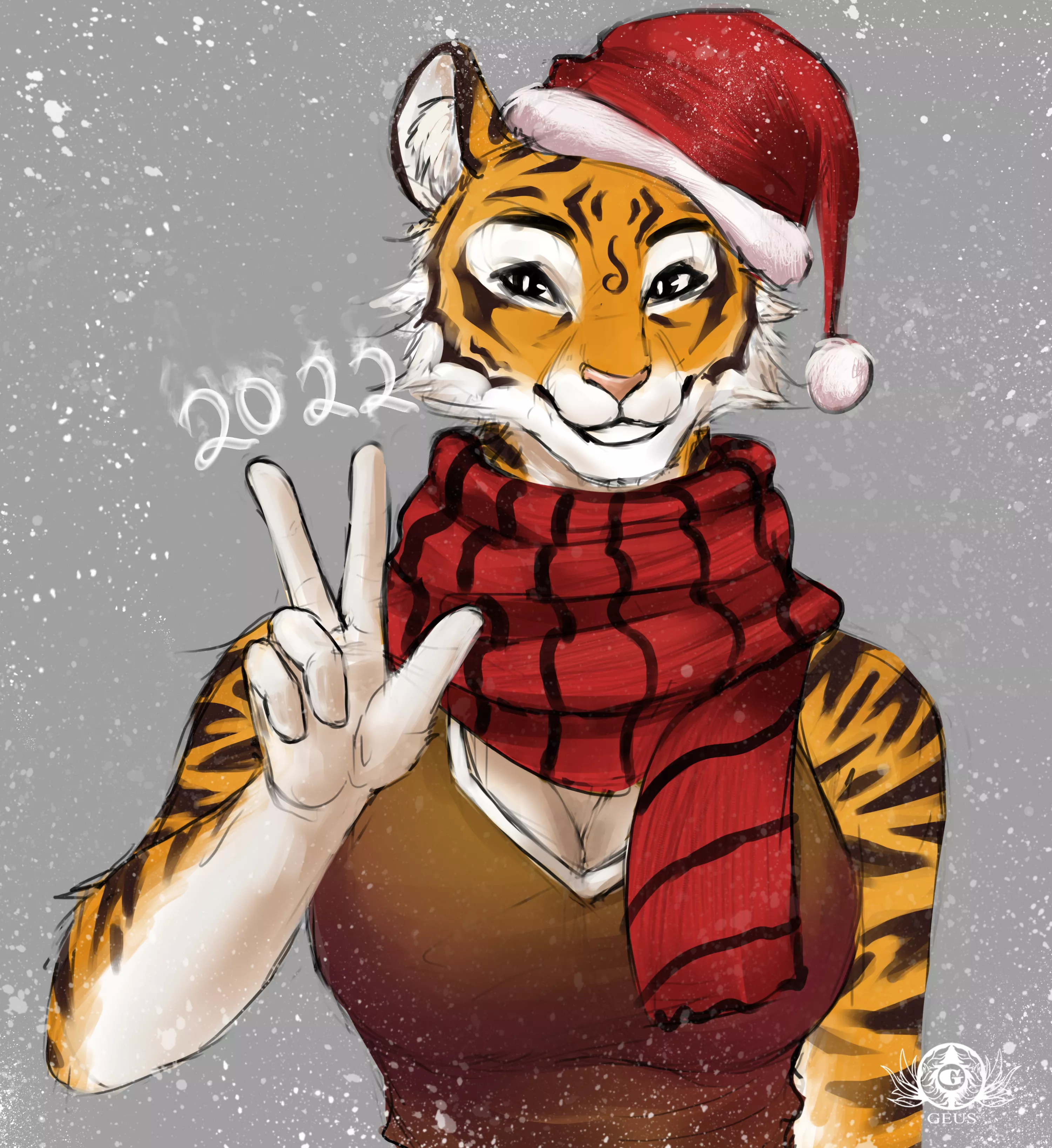 Here's some New Year's Eve art with the wonderful Tigress Furry. Happy New Year to those who already have it, and to those who haven't (me), then to you too, that the next year would be fun, and that your dreams would come true!