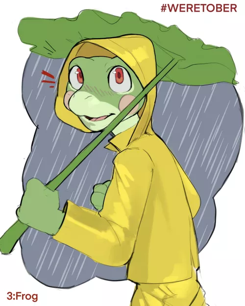 He’s frightened easily, but he’s happy to see it you! Third day of #Weretober, the prompt is “frog” 🐸(Twitter: Safarxbar)