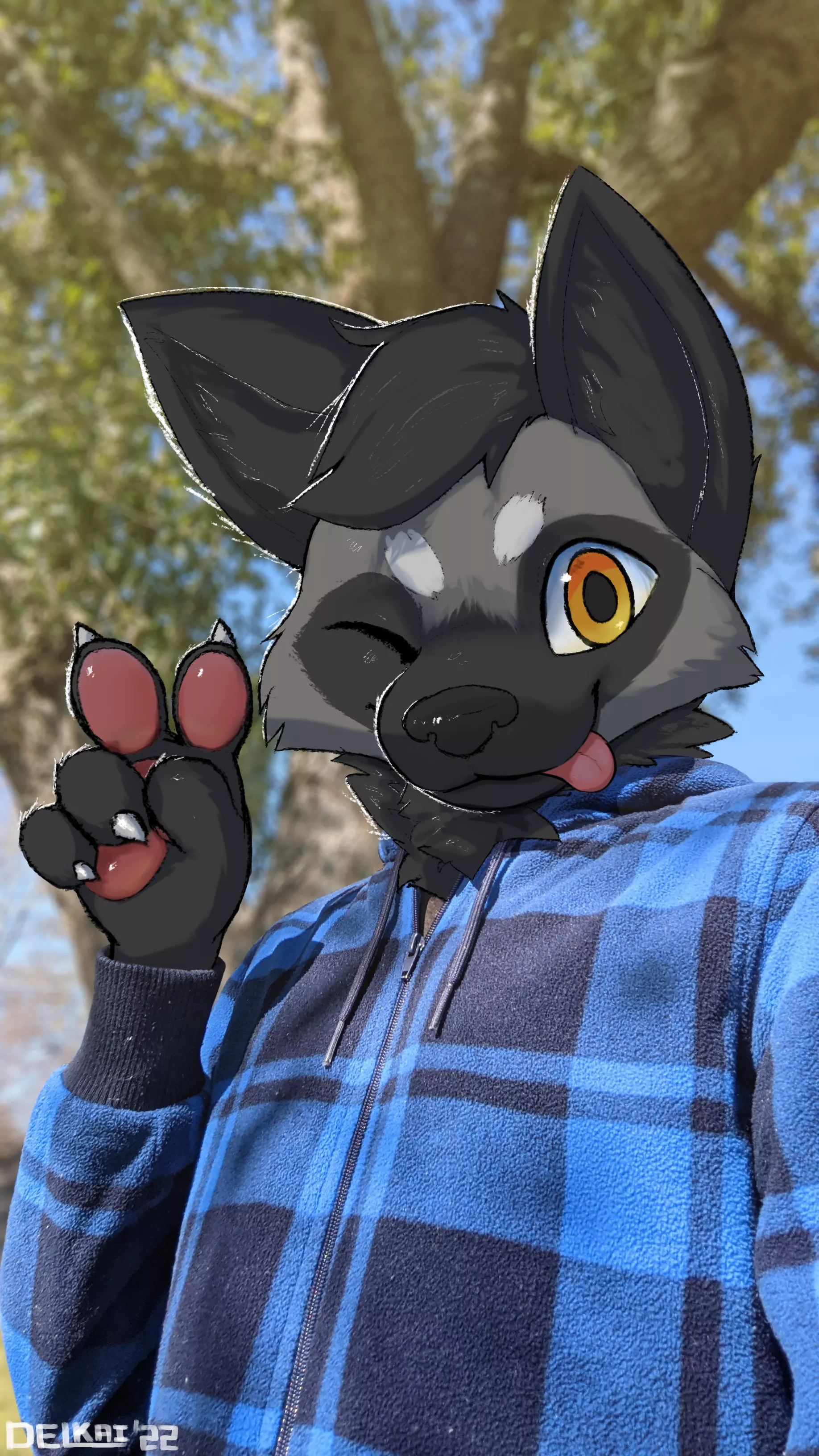 hi, i'm cute (Art by @DelkaiDraws on Twitter)