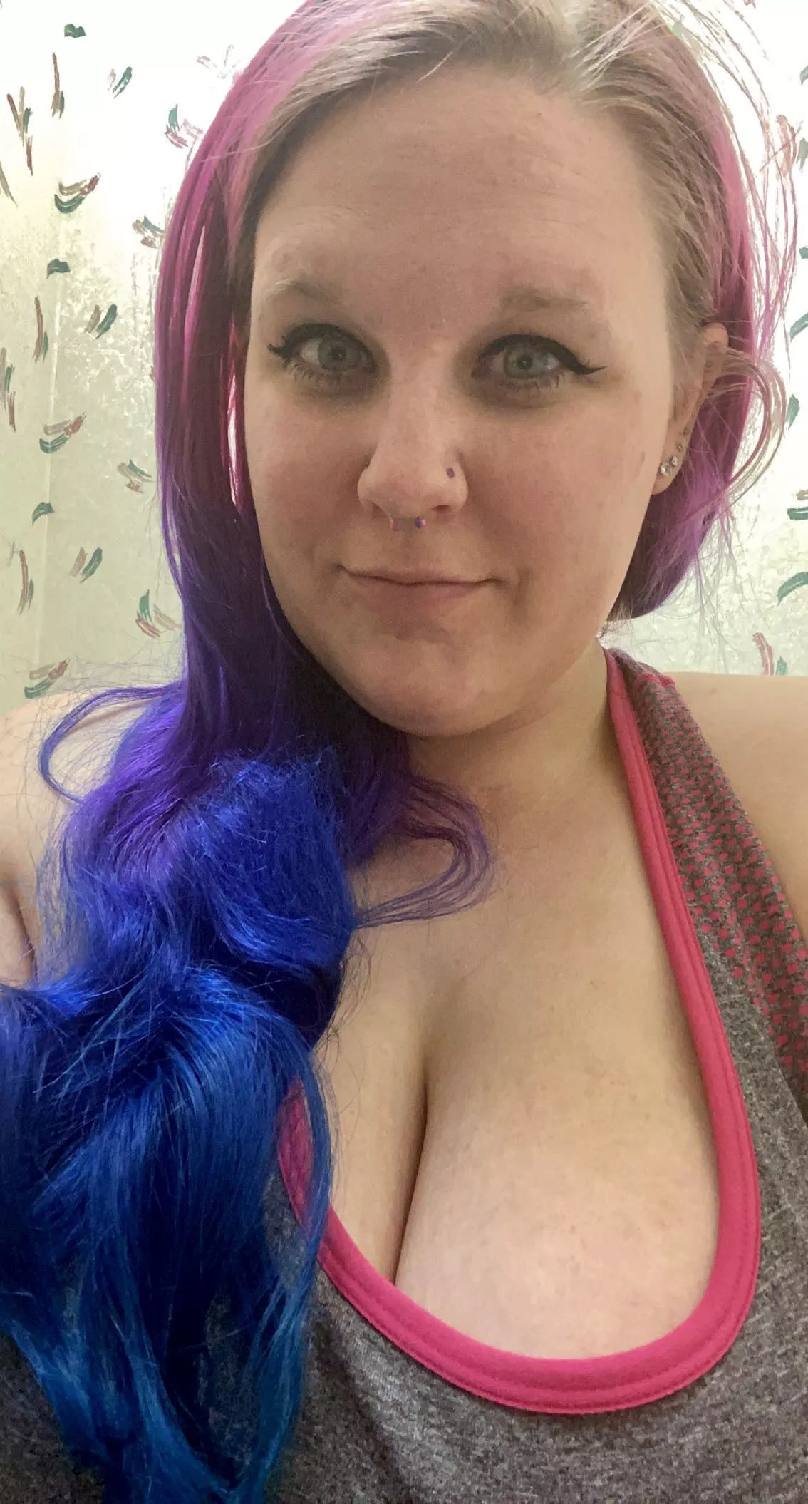 Hiding in the bathroom at work because I need some alone time. 🙈