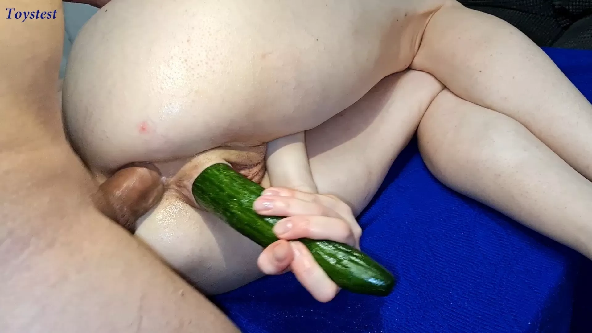 Cucumber blowjob