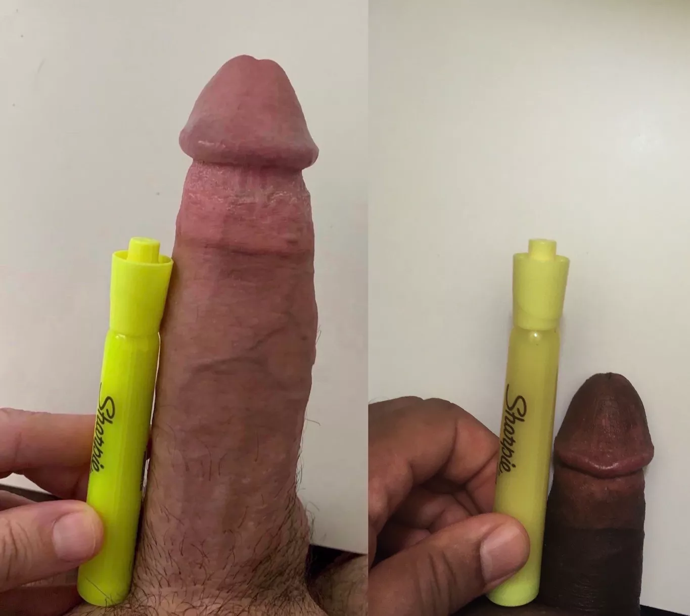 Highlighting the difference between u/sick_tight (left) and me (right) Highlighting the difference between u/sick_tight (left) and me (right)