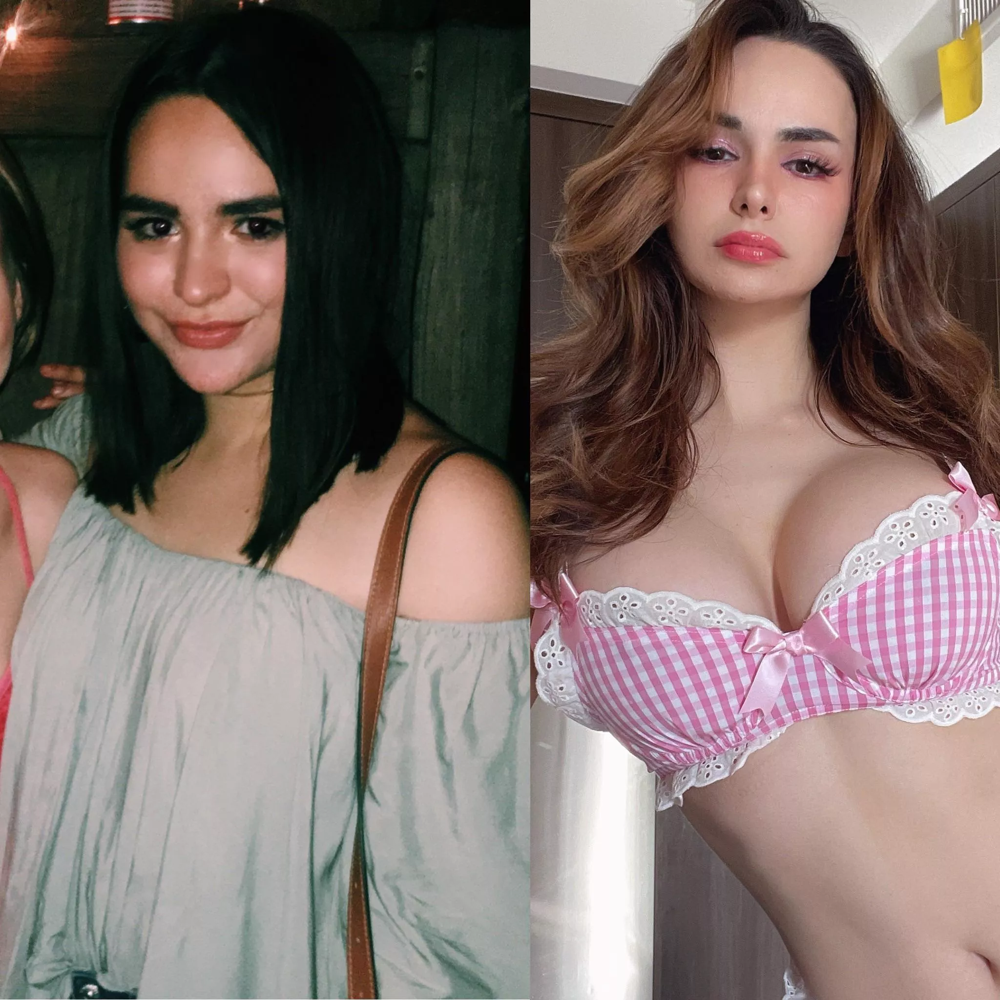 hiii ☺️✨ haven’t posted in here in a while! here’s a 5 year difference 💝💝💝💝