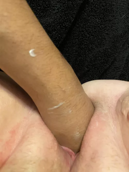 His massive fist got in! His massive fist got in!