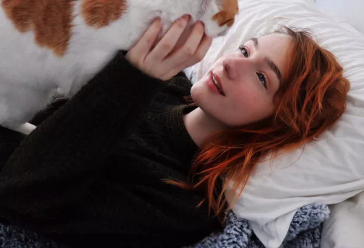 Holding her pussy Holding her pussy