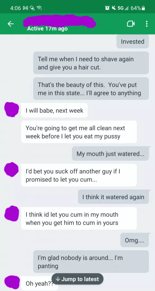 Hope my wife keeps encouraging my heteroflexible side. Maybe pushes me further. Hope my wife keeps encouraging my heteroflexible side. Maybe pushes me further.