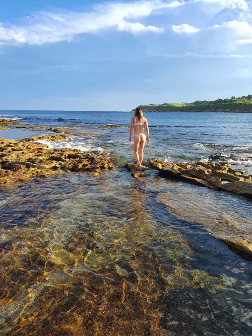 hope no one minds me in my bra and thong. [F]