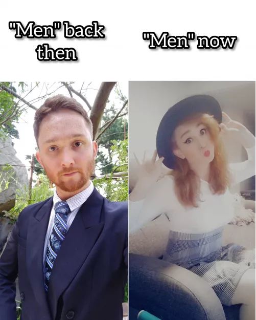 Hopefully this meme hasn't died off yet. And yes, that is me in both pics ☺️