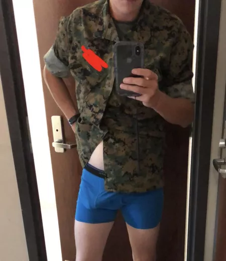Hoping sergeant doesn’t knock on the door. Hoping sergeant doesn’t knock on the door.
