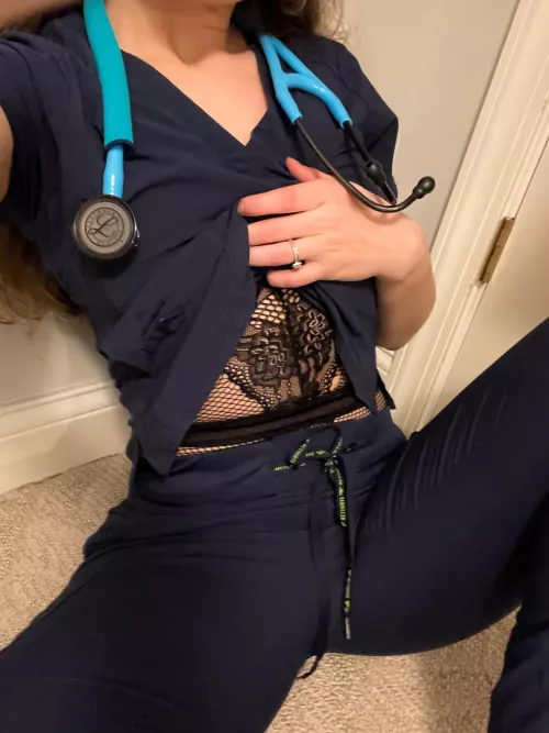 Horny nurses are the best nurses! Yes, I did wear this all shift last night! 🤫👩🏼‍⚕️😘